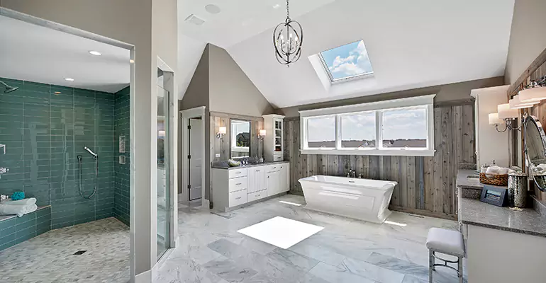 Guest Bathroom Flooring Remodel in Central